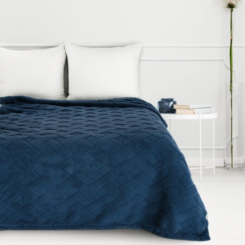 Koc Caro 170x210 granatowy