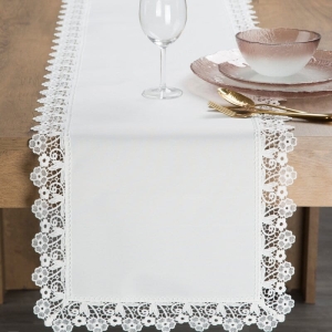 Bieżnik biały 40x180 Cindy