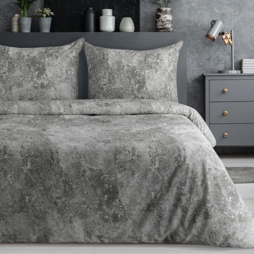 Komplet pościeli z bawełny satynowej Spring 220x200 w modny betonowy wzór