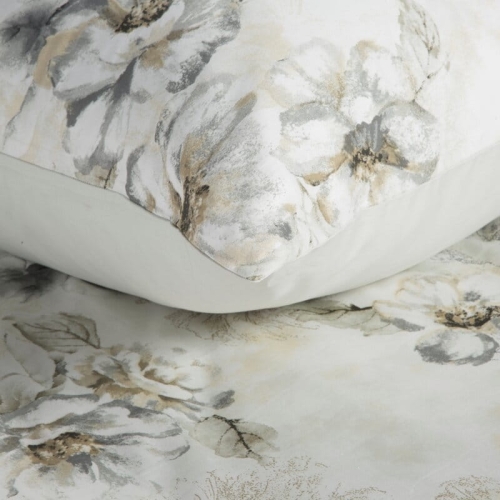 Komplet pościeli z bawełny satynowej Spring 160x200 w beżach i szarościach