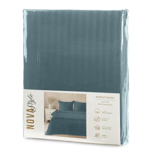 Komplet pościeli z adamaszku 160x200 morskiej