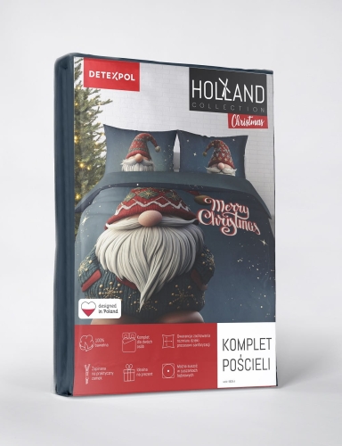 Komplet pościeli świątecznej Holland 220x200 Skrzat 