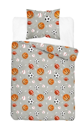 Pościel bawełniana dziecięca 140x200 Xoxo Motyw Sportowy