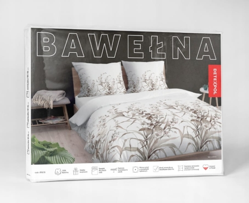 Pościel bawełniana 100% 160x200 wzór botaniczny