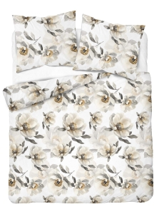 Komplet pościeli z satyny bawełnianej 160x200 w duże pełne kwiaty Home Satin