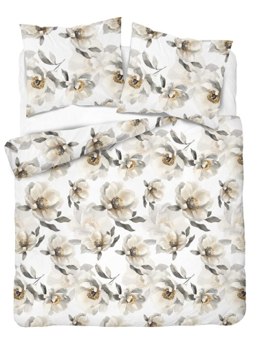 Komplet pościeli z satyny bawełnianej 220x200 w duże pełne kwiaty Home Satin