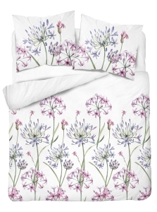 Komplet pościeli z satyny bawełnianej 160x200 w kwiaty czosnku ozdobnego Home Satin