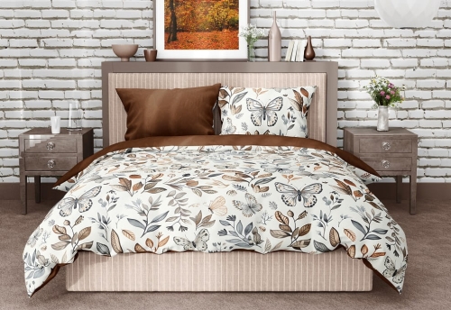 Pościel Boho bawełniana 220x200 w motyle