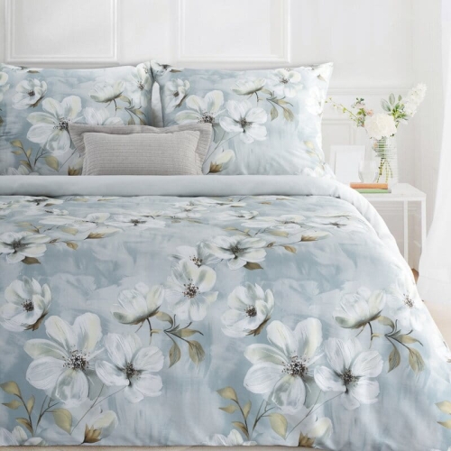 Komplet pościeli z bawełny satynowej 220x200 w pastelowych kolorach w magnolie