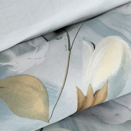 Komplet pościeli z bawełny satynowej 140x200 w pastelowych kolorach w magnolie