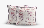 Komplet poszewek z perkalu 40x40 Różowa Łąka Lame Percale