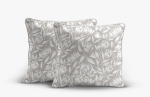 Komplet poszewek z perkalu 40x40 Beżowa w Kwiaty Lame Percale