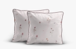 Komplet poszewek z perkalu pudrowych 40x40 Polne Kwiaty Lame Percale