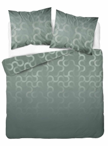 Komplet pościeli Home Satin z satyny bawełnianej 220x200 w zieleń szałwiową