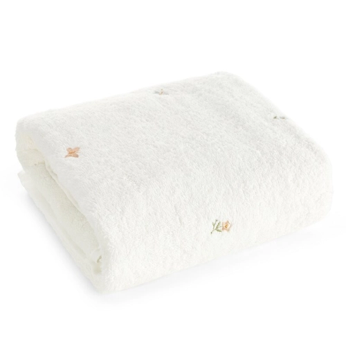 Ręcznik bawełniany biały 30x50 w kwiaty i motylki Bloom