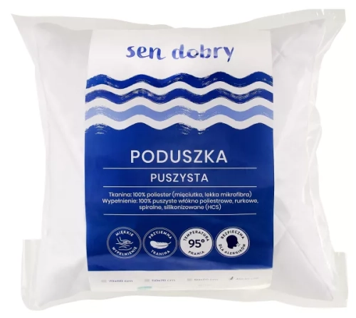 Poduszka jasiek Sen Dobry pikowana 40x40 biała