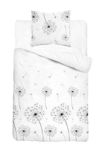 Komplet pościeli Home Satin z satyny bawełnianej 140x200 delikatne dmuchawce 