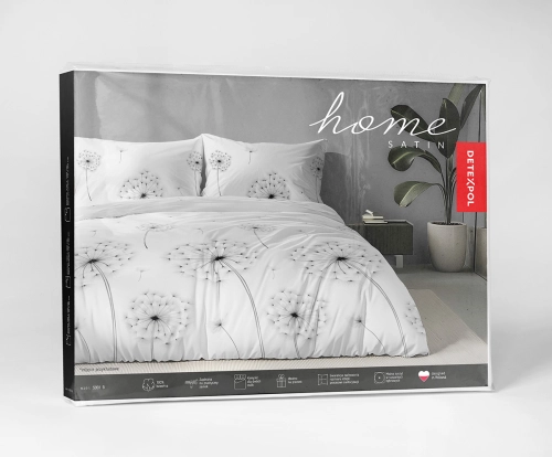 Komplet pościeli Home Satin z satyny bawełnianej 140x200 delikatne dmuchawce 