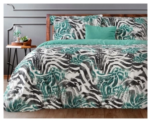 Komplet pościeli z bawełny satynowej 160x200 w zebre