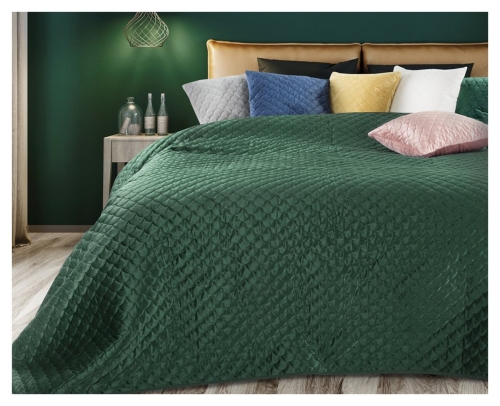 Narzuta wypalana 170x210 ciemno zielona