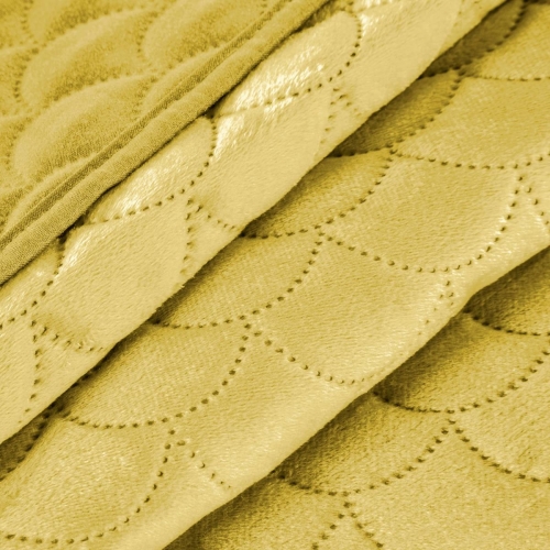 Narzuta wypalana 170x210 musztardowa