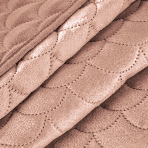 Narzuta wypalana 220x240 pudrowa