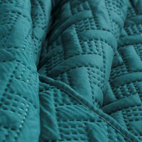 Narzuta pikowana 220x240 ciemno turkusowa