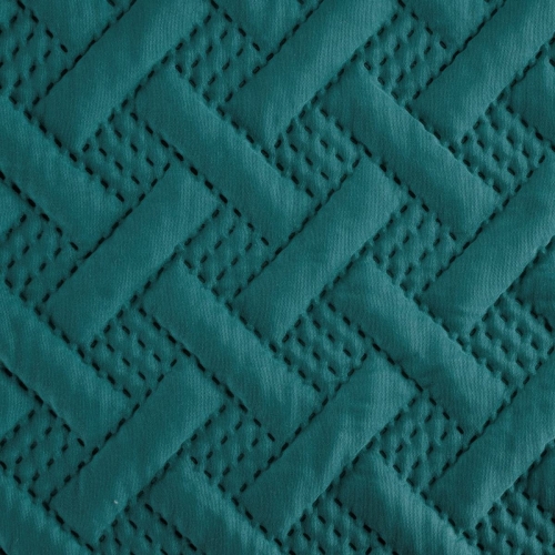 Narzuta pikowana 220x240 ciemno turkusowa