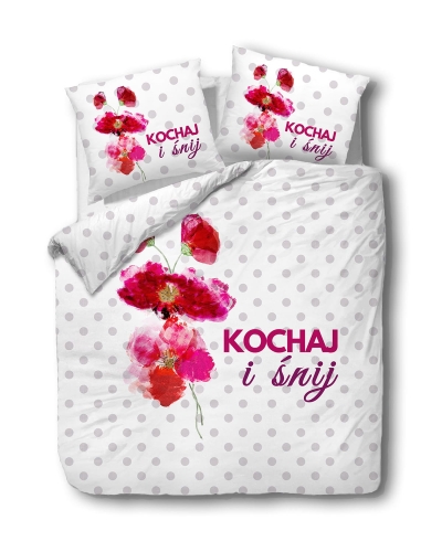Pościel bawełniana 160x200 kochaj i śnij