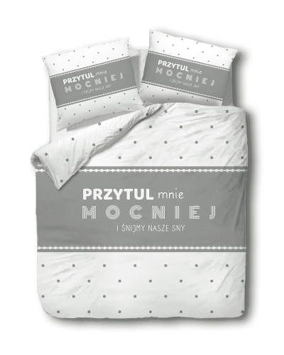 Pościel bawełniana 160x200 Przytul Mnie Mocniej
