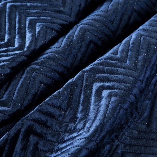 Narzuta z brokatem 170x210 granatowa