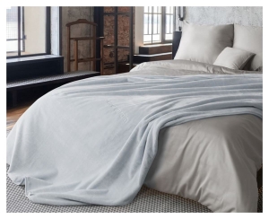 Koc 220x240 srebrny Pierre Cardin