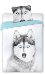 Pościel bawełniana z huskim 160x200